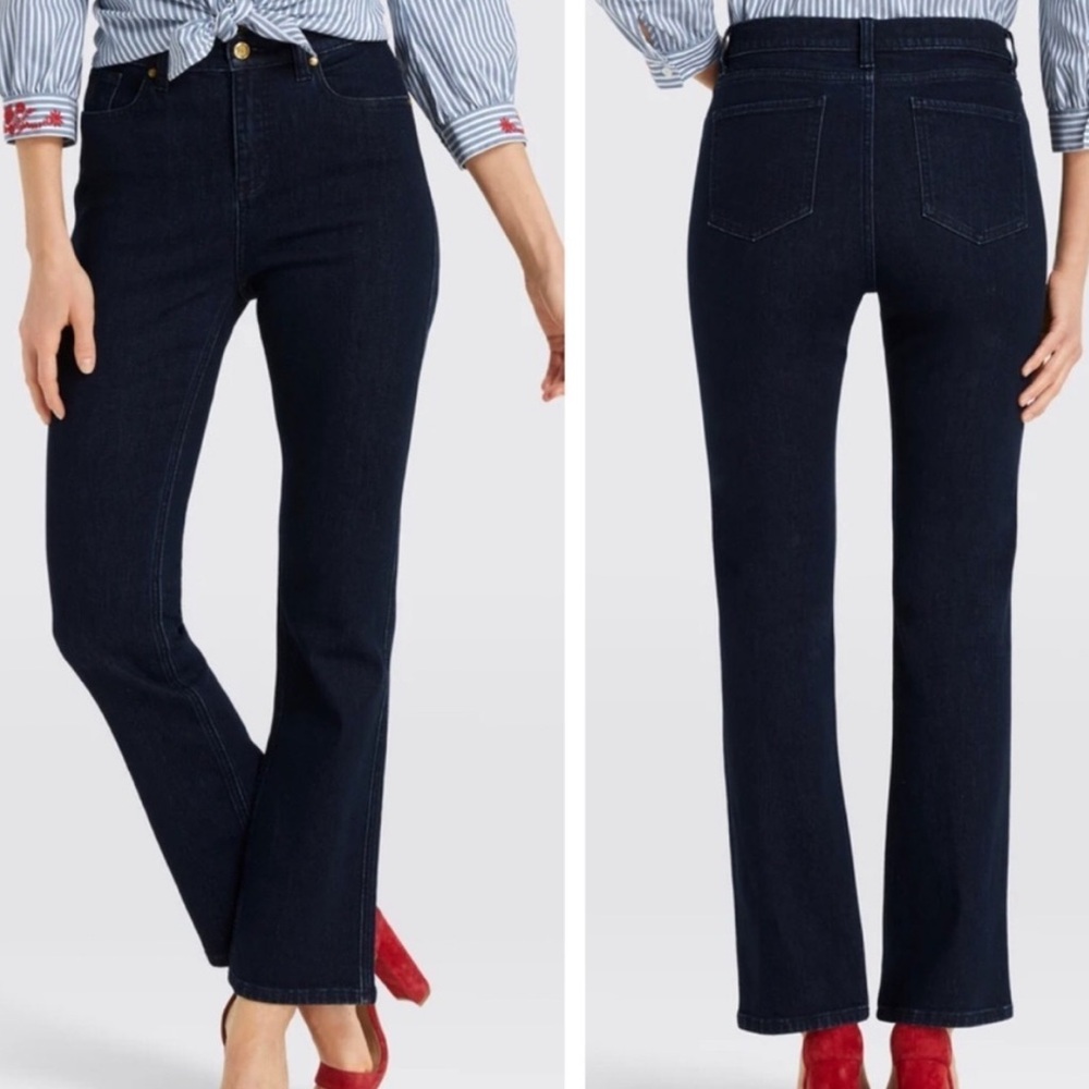 DRAPER JAMES NWT HIGH WAISTED DENIM FLARE JEANS 25